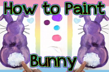 How to FINGER PAINT a VERY CUTE EASTER BUNNY