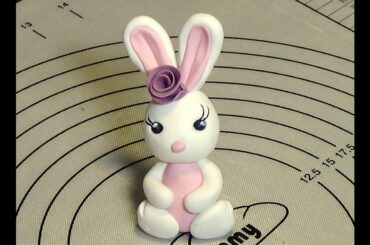 TUTORIAL cute easter bunny girl from marzipan, plasticine/ tutorial iepuras-dragalas de paste