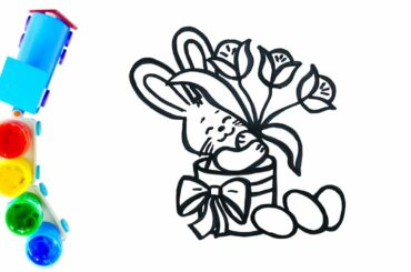 How to Draw a Cute Easter Bunny Easy  // Art for kids with Art page