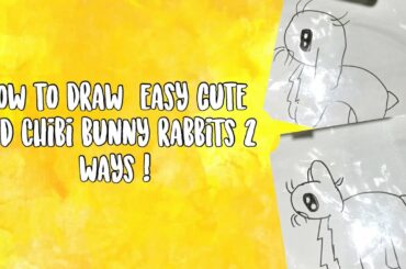 How to draw an easy cute/chibi bunny rabbit two ways
