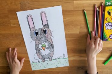 How to draw a cute Easter Bunny
