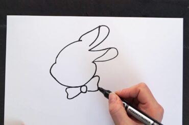 How to draw a cute rabbit  step by step easy