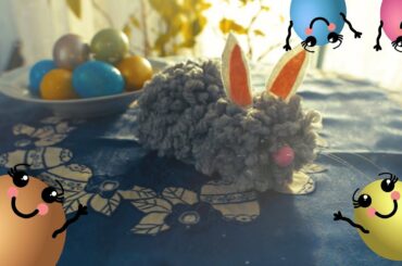 Wendy and Mom are making a cute fluffy Easter Bunny. DIY with Wendy