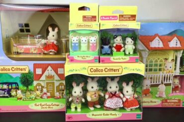 Calico Critters Hopscotch Rabbit Family Red Roof Cottage Playset Baby Triplets Toy Unboxing & Review