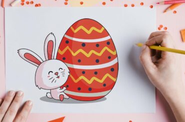 How To Draw The Cutest Easter Bunny - Easy Drawings Step by Step