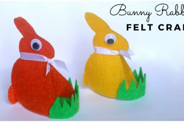 DIY Bunny Rabbit Felt Craft | Easter Bunny Treat Bag for Easter Egg or Candy