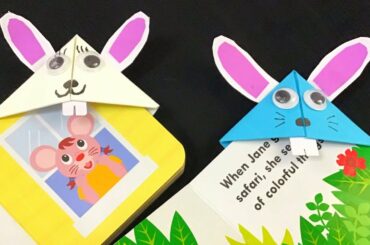 Easy Easter Crafts For Kids | Paper Bunny Craft For Kids | DIY BOOKMARKS | DIY CORNER BOOKMARKS