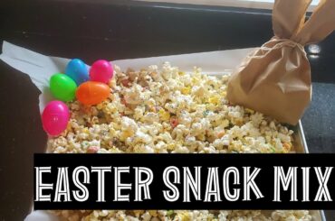DIY EASTER SNACK MIX: with cute bunny bag craft