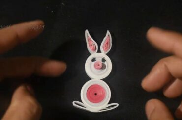 CUTE QUILLED BUNNY OR RABBIT WITH QUILL EASTER EGG/DIY /QUILL PAPER  CRAFT IDEAS