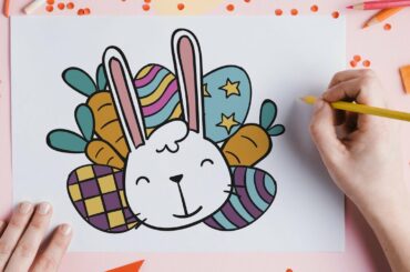 How To Draw The Cutest Easter Bunny - Easy Drawings Step by Step