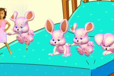 Cute Girl With Giant Five Easter Bunnies | Five Little Bunnies Song | Easter 2020