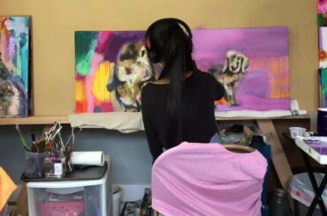 Cute Bunny Transformation || Mixed Media, Oil Painting Process || Painting Timelapse