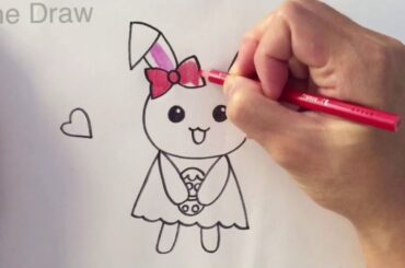 How to draw Very cute bunny Easter 🐣 Step by step | สอนวาดรูปกระต่ายอีสเตอร์น่ารักแบบง่ายๆ