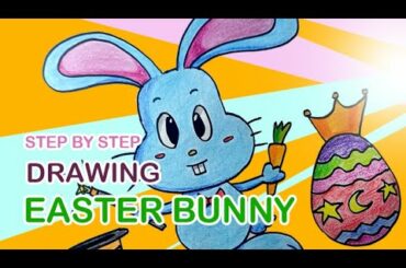 How to Draw Cute Easter Bunny / Cara menggambar kelinci Imut [step by step]