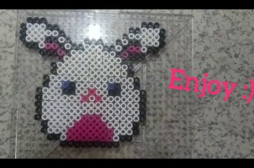 DIY * How to make a cute bunny out of Perler beads.