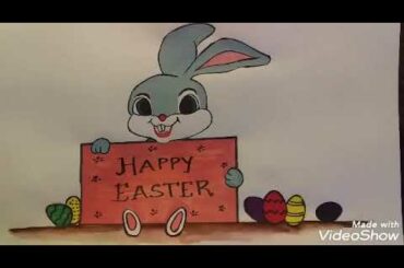 Easter special /simple drawing /step by step /Cute rabbit /Happy Easter/Easter drawing