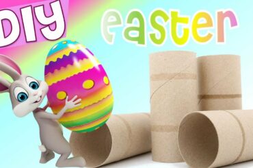 Cute easter crafts with tp rolls 🐰 Fun easy recycled diy Bunny Eggs Ostern Klopapierrollen Basteln