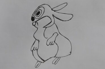 How to draw Rabbit-draw rabbit feet- draw a cute bunny step by step