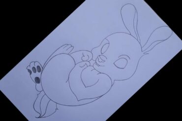 How to draw Rabbit with Pencil | Baby Rabbit Drawing | Step by Step Drawing of Rabbit