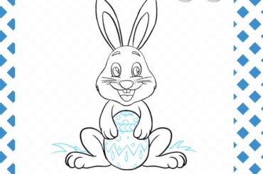 How to draw a cute Easter bunny