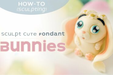 How to Make a Cute Fondant Bunny Rabbit Cake Topper - Also a fun Easter activity for children.