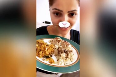 Cute Bunny Rubina Dilaik with Pahadi Dishes