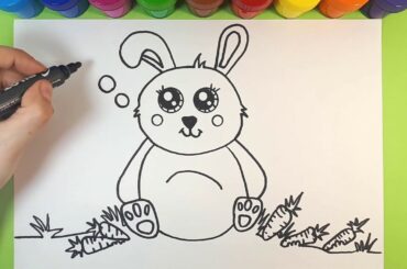Hot to Draw a Cute Bunny For Kids 🐇 I How to draw Cute Things I DYI
