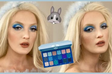 SPRINGTIME BUNNY QUEEN MAKEUP LOOK 🐰 | JEFFREE STAR BLUE BLOOD PALETTE TUTORIAL | WUTHERING TIGHTS