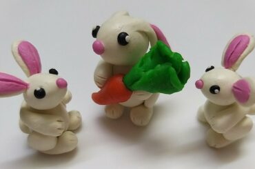 How to make 🐇Bunny🐇 of modelling clay or fondant