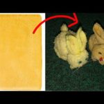 How to make cute rabbit with handkerchief.