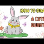 How to draw a cute bunny. Рисуем пасхального кролика. How to draw a rabbit or bunny