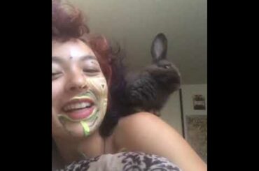 Humanvas and Olive the baby Bunny