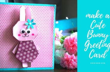 Easy Origami Greeting Card| How to make Cute Bunny Greeting Card|DIY Handmade Card| Cute Cards