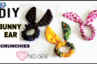 DIY  Bunny Ears Scrunchie {Cute gift Ideas} NO SEW | DIY with DOLL