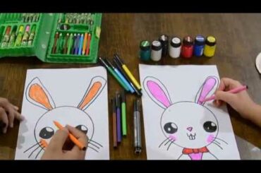 How To Draw The Cutest Easter Bunny and Bee.Hindi & Urdu