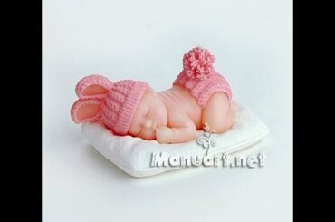 SILICONE MOLD - BABY DRESSED AS BUNNY 3D