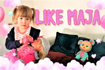 Maja is Playing with Baby Girl Dolls and Using Magic to Make Bunny Rabbits