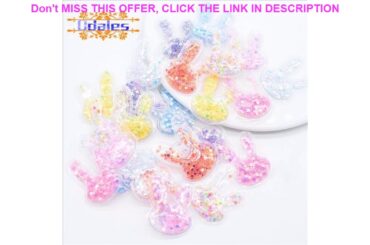 16Pcs/lots Cute Rabbit Padded Patches Baby Flowing Sequins Appliques Hairband Crafts Hat Shoes Hea