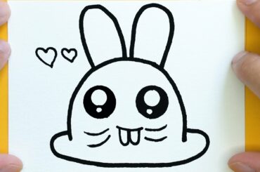 HOW TO DRAW CUTE BUNNY, THINGS TO DRAW