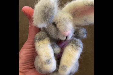 Needle Felted Baby Bunny