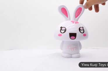 a cute gift  white rabbit piggy bank for kids