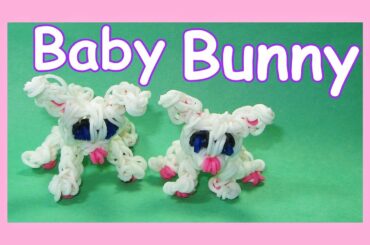 Rainbow Loom Easter BUNNY (Baby) Rabbit Charm Tutorial