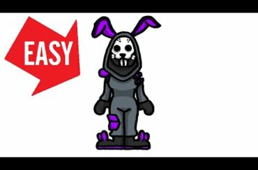 How to draw Fortnite skins【DARK BUNNY BRAWLER】Easy & Cute drawing｜Jolly Art NEGI
