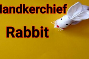 How to make a cute bunny with handkerchief and  paper🐇Diy Easter decoration
