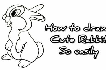 How to draw cute rabbit so easily/step by step for kids
