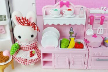 Rabbit mini kitchen cooking toys Baby doll orbeez bath play - ToyMong Kids 토이몽 키즈