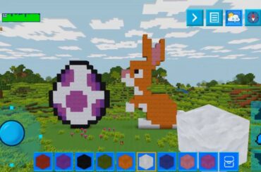 🐇 Cute Easter Rabbit 🐇 #building_tutorial ⛏  | REALMCRAFT Game Free in Minecraft Style ☜☆☞