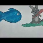 How to Draw the Rabbit and Fish With Coloring.