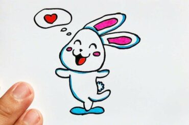 How to Draw EASTER BUNNY Cute and cute rabbit | Cute Drawings - Drawing to Draw