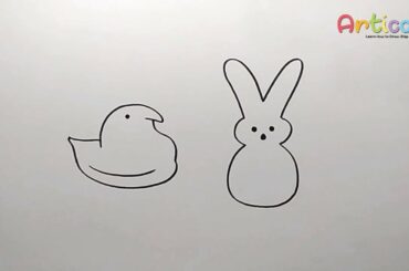How to Draw Easter Peep Bunny Step by Step